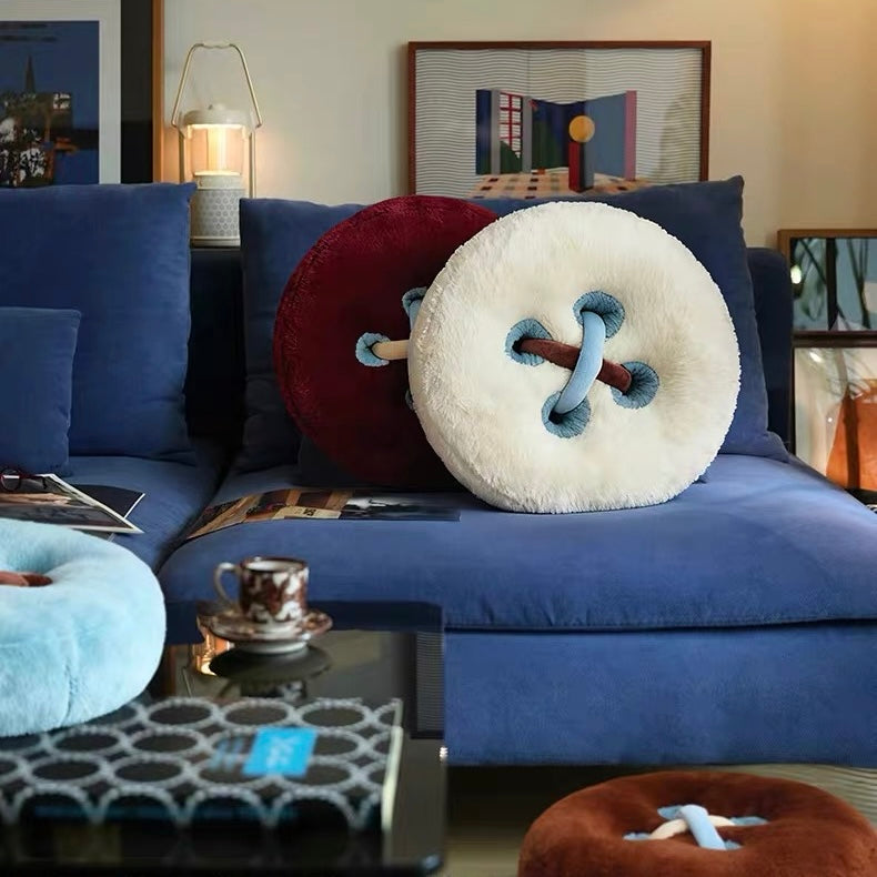 Round Tufted Button Cushion