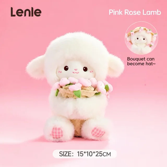 Lenle Little Lamb Flower Bouquet Plush Doll