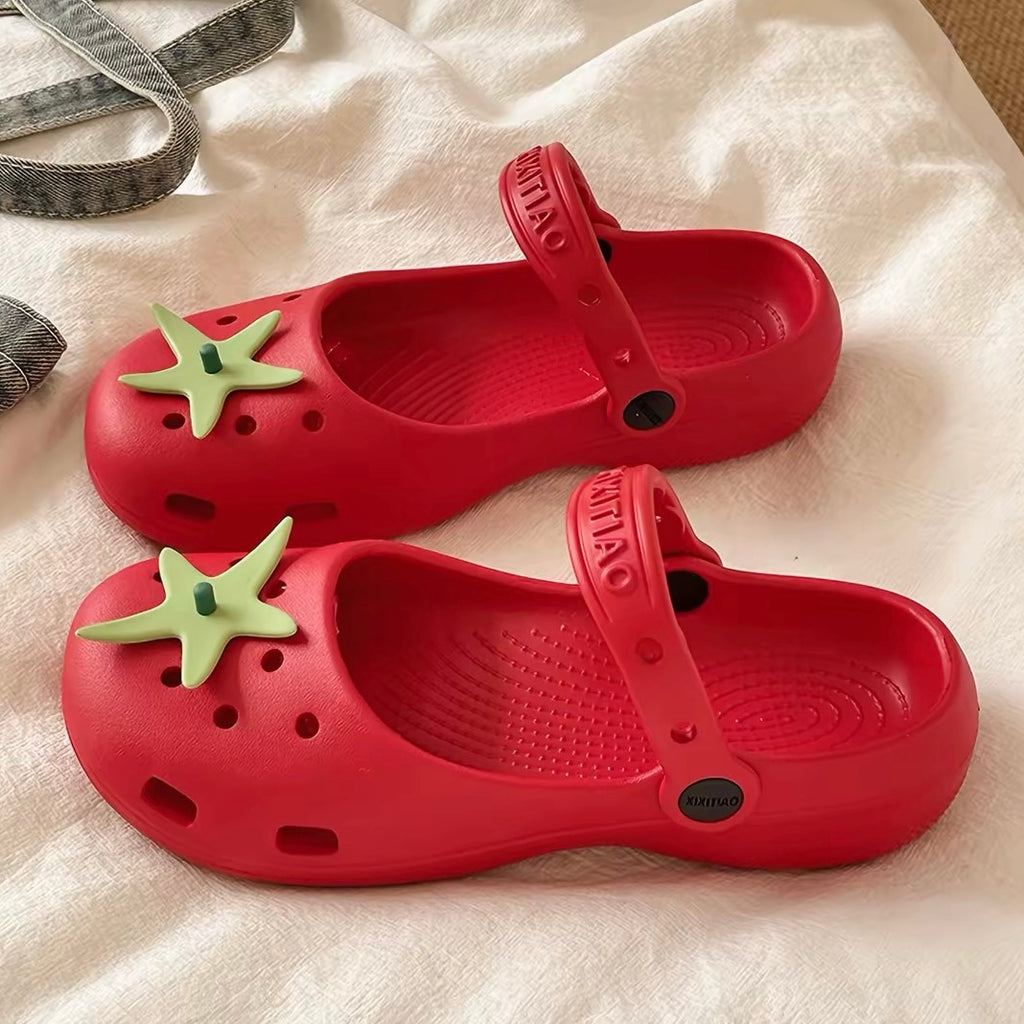 Tomato Mary Jane Clog Sandals