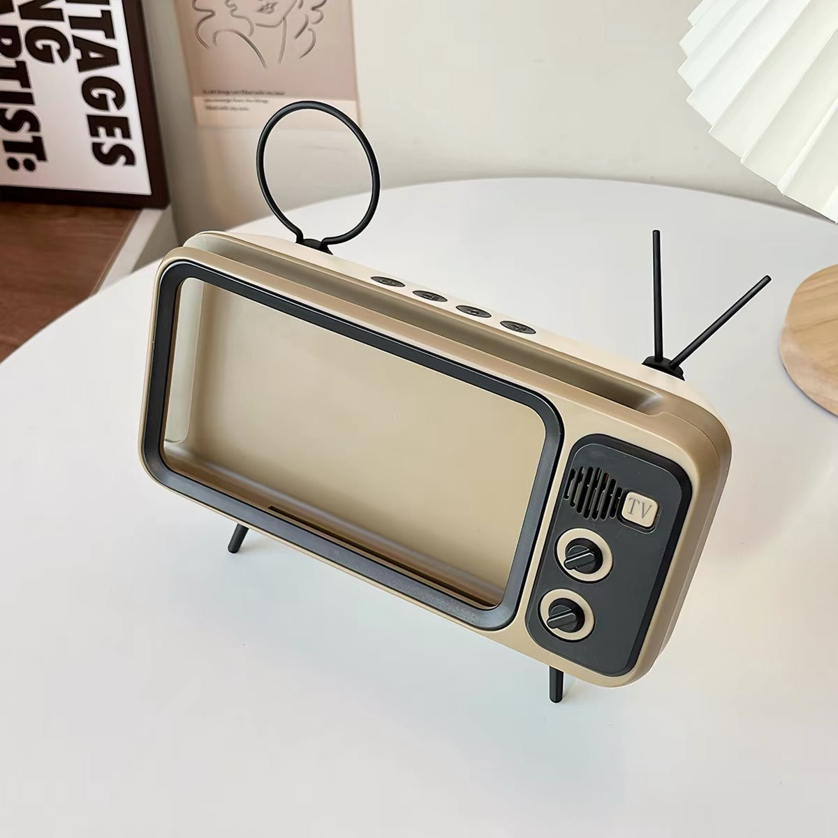 Retro Mini TV Phone Stand
