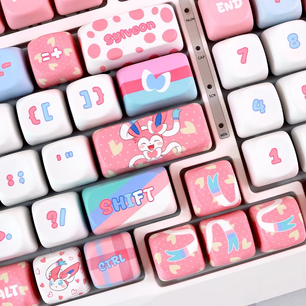 NAT Pastel Sylveon Theme Keycaps