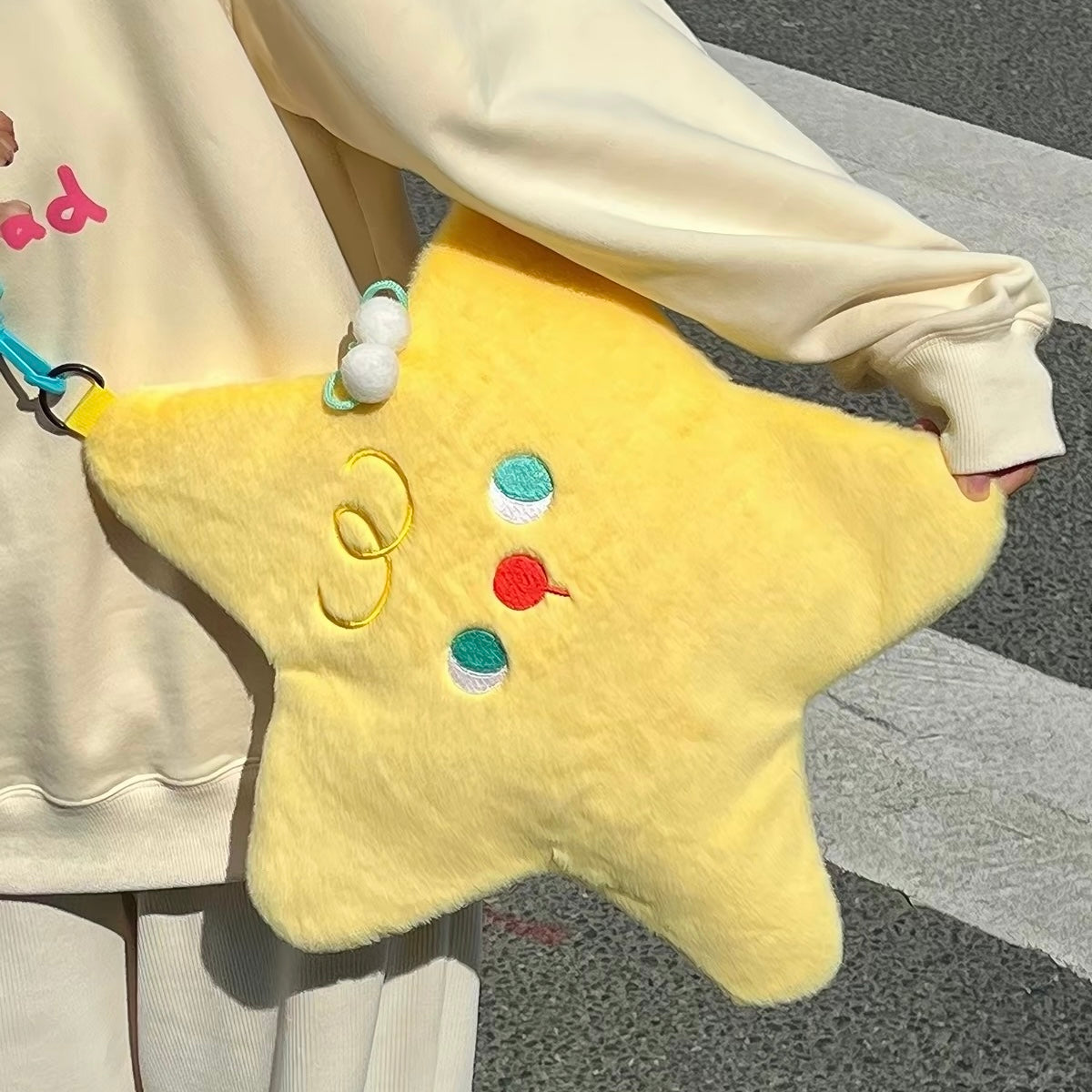Star Plush Crossbody Bag