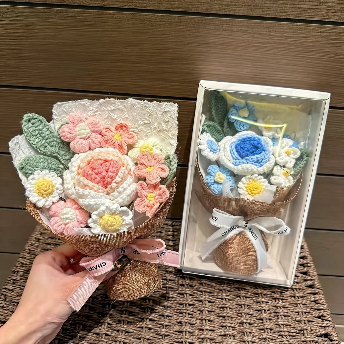 Knitted Flower Plush Bouquet