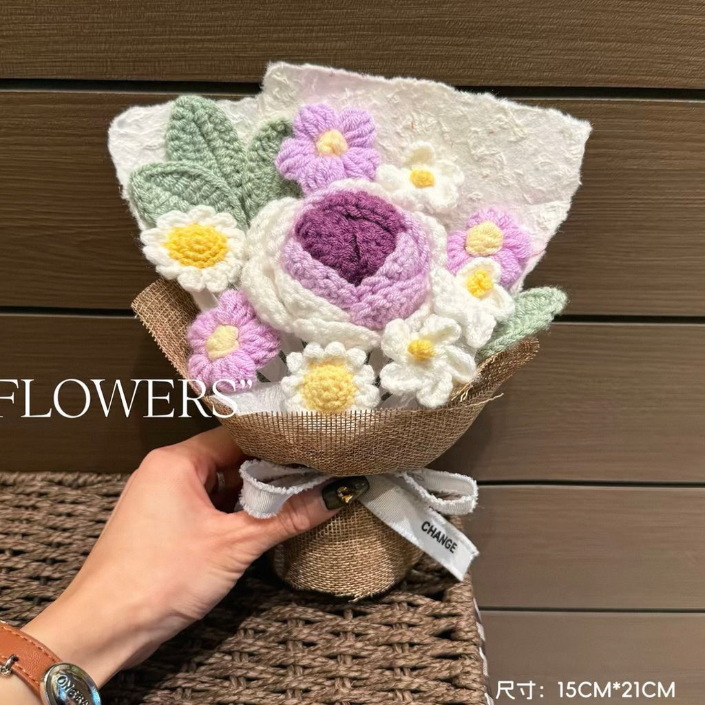 Knitted Flower Plush Bouquet
