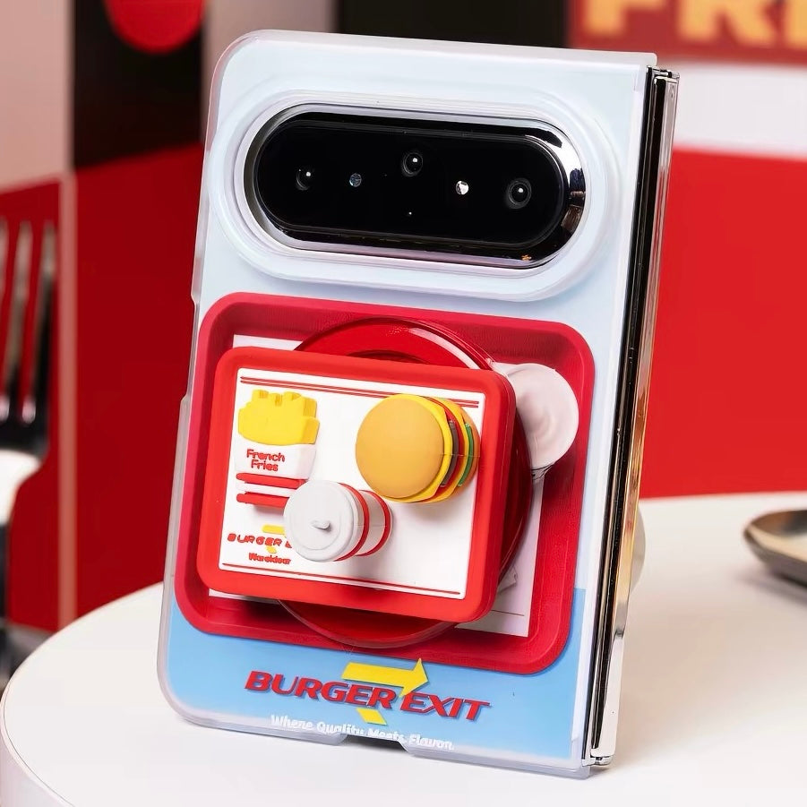 WAKCAS Fast Food Burger Tray Magnetic Phone Grip