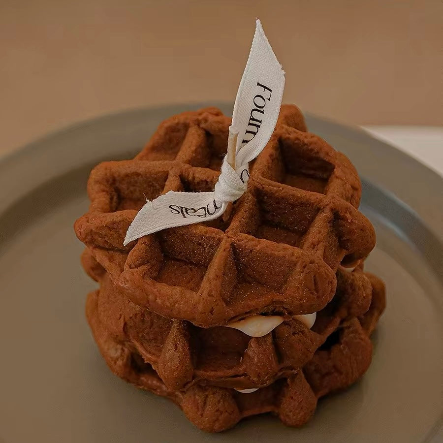 Waffle Cake Dessert Candle