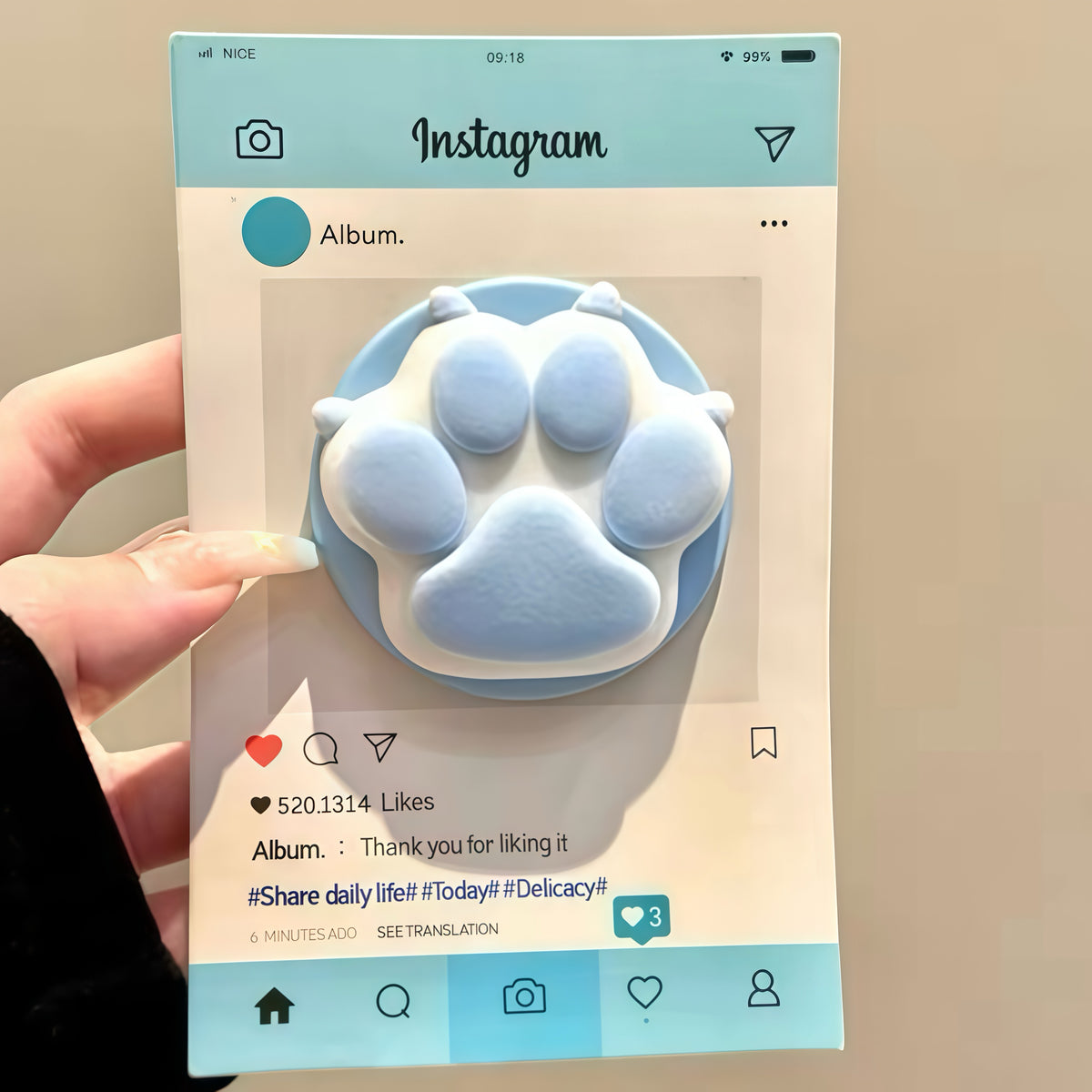 Pastel Cat Paw Magnetic Phone Grip