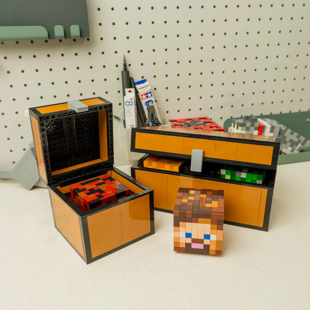 Brick Pixel Minecraft Chest Storage Box