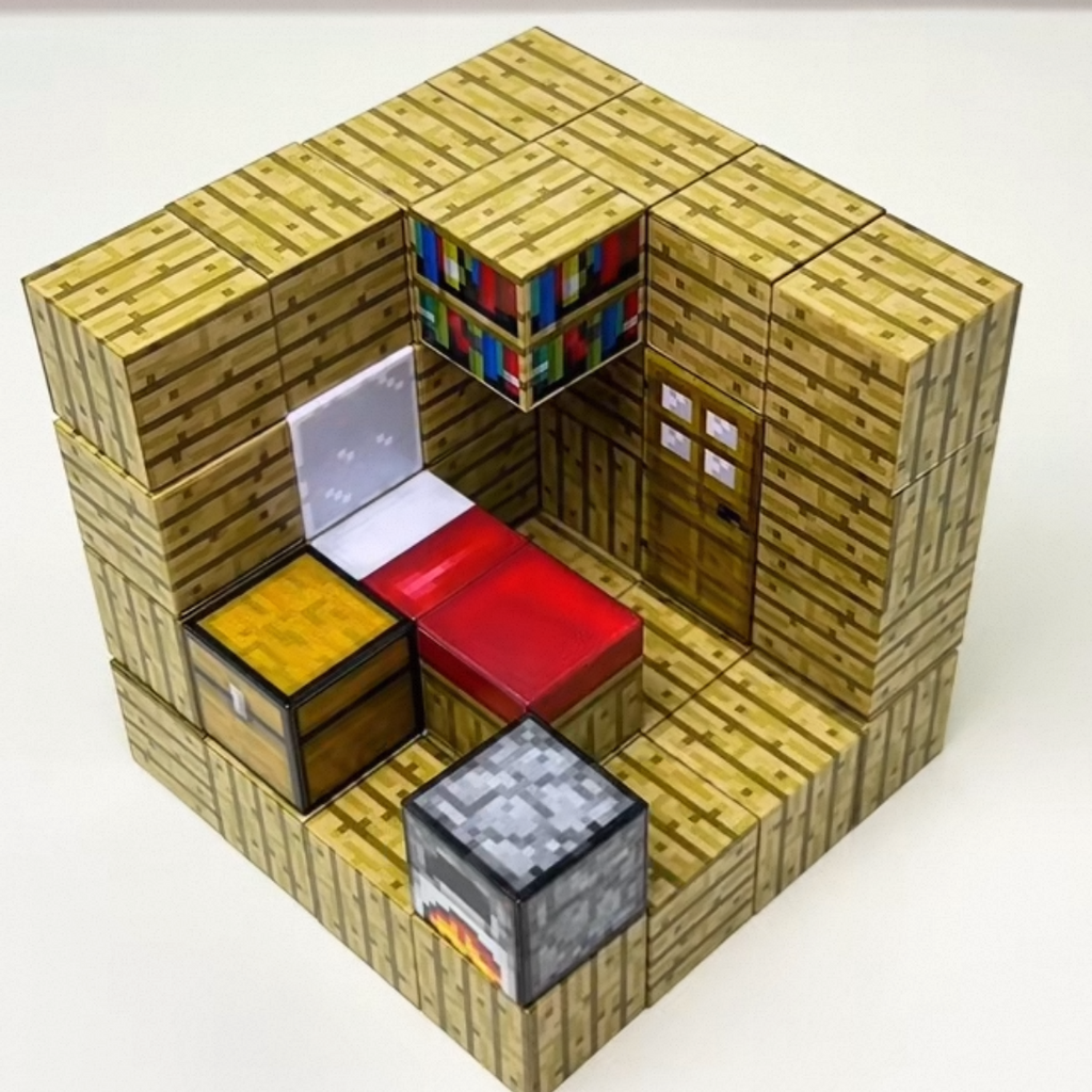 Minecraft Magnet Blocks DIY Diorama Kit