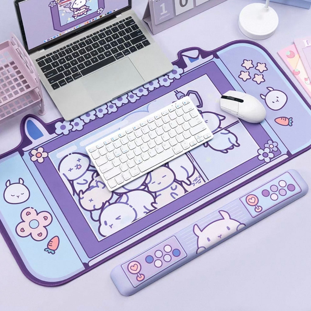 Bunny Console Desk Mat & Rest Set