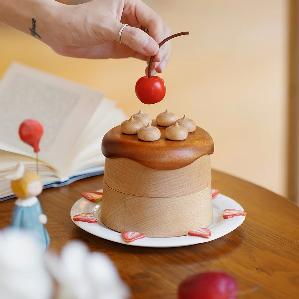Cherry Cake Wooden Jewelry Box