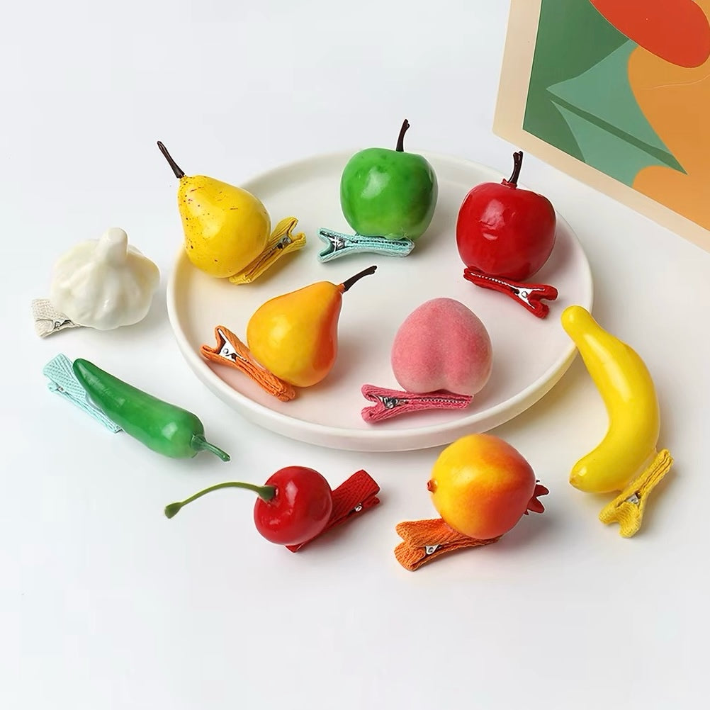 Fruit & Veg Mini Hair Clips