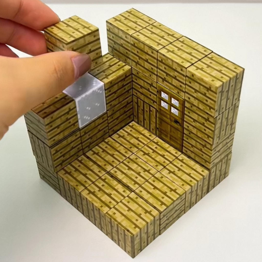 Minecraft Magnet Blocks DIY Diorama Kit