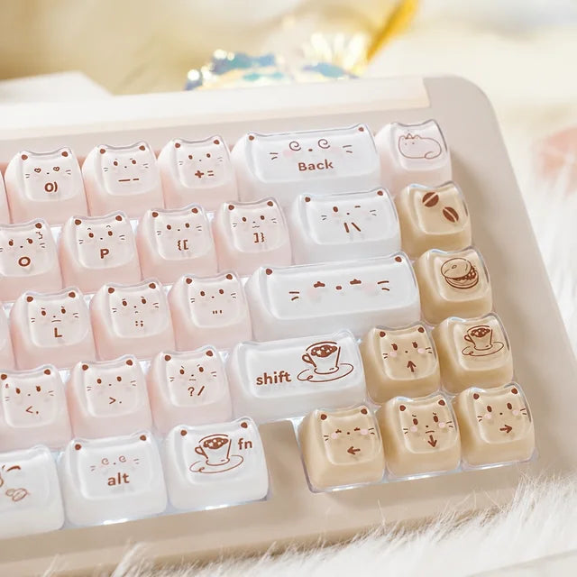MAO Milk Latte Kitty Keycaps