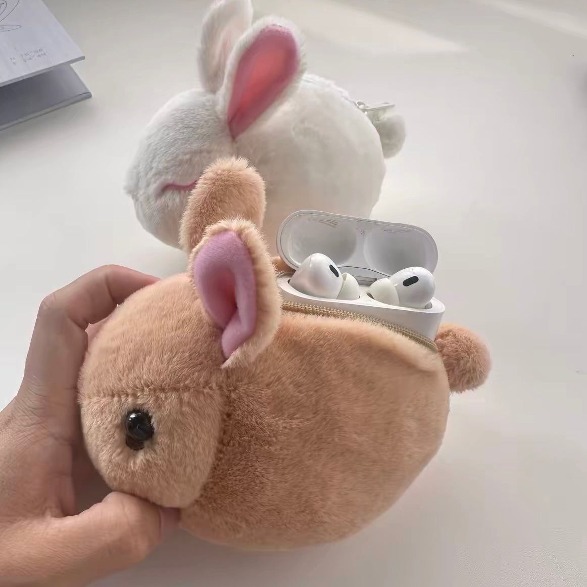 Bunny Plush Keychain Pouch