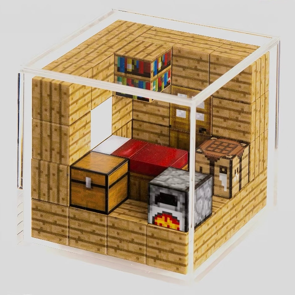 Minecraft Magnet Blocks DIY Diorama Kit