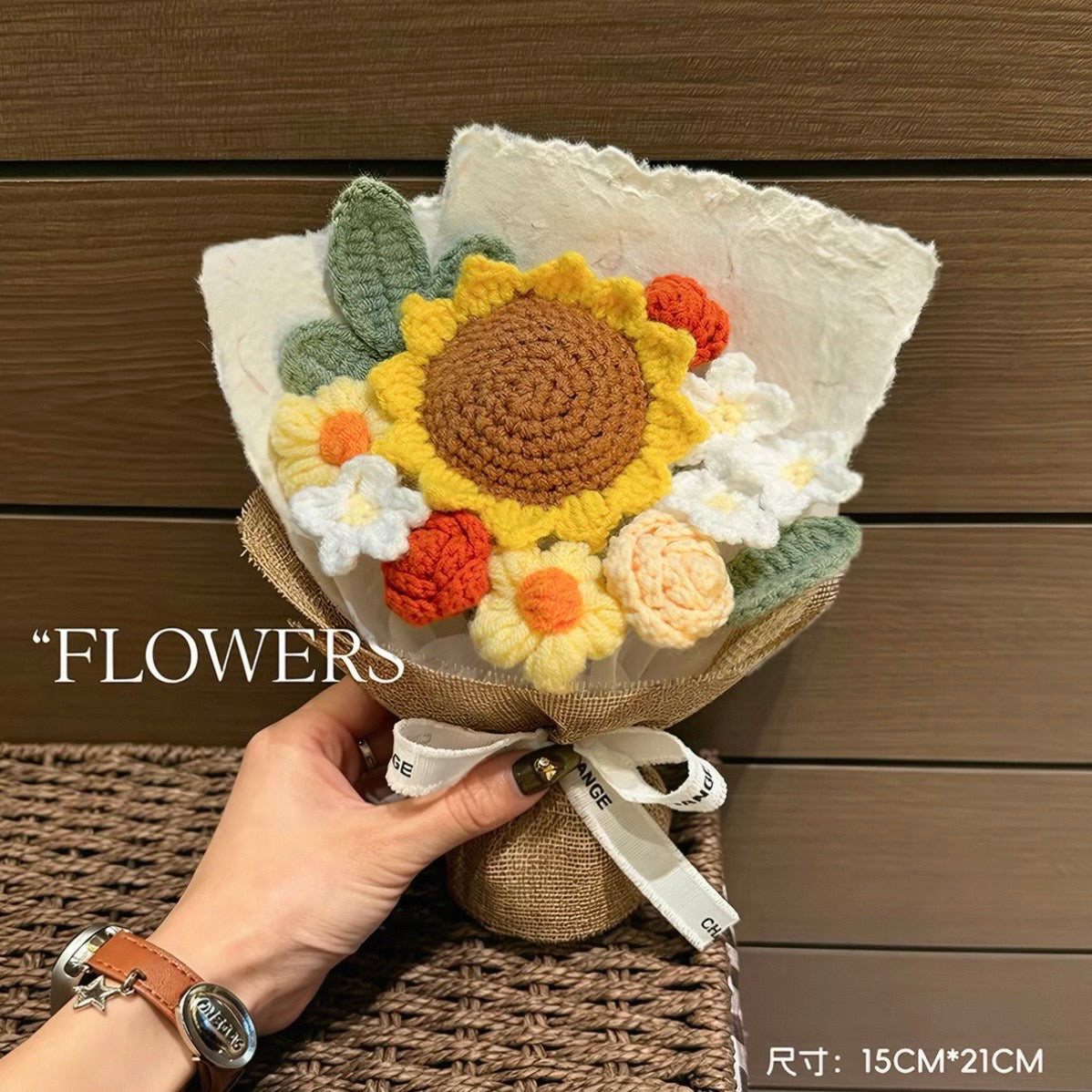 Knitted Flower Plush Bouquet