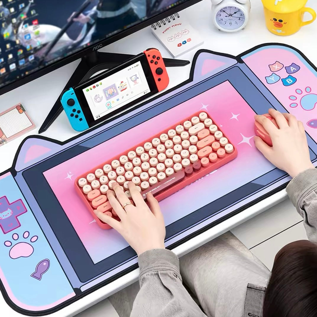 Nyan Cat Console Desk Mat & Rest Set