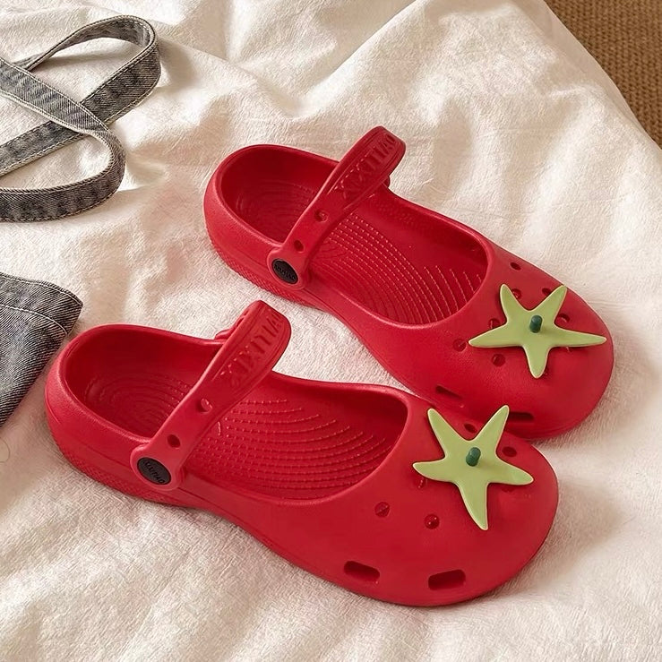Tomato Mary Jane Clog Sandals