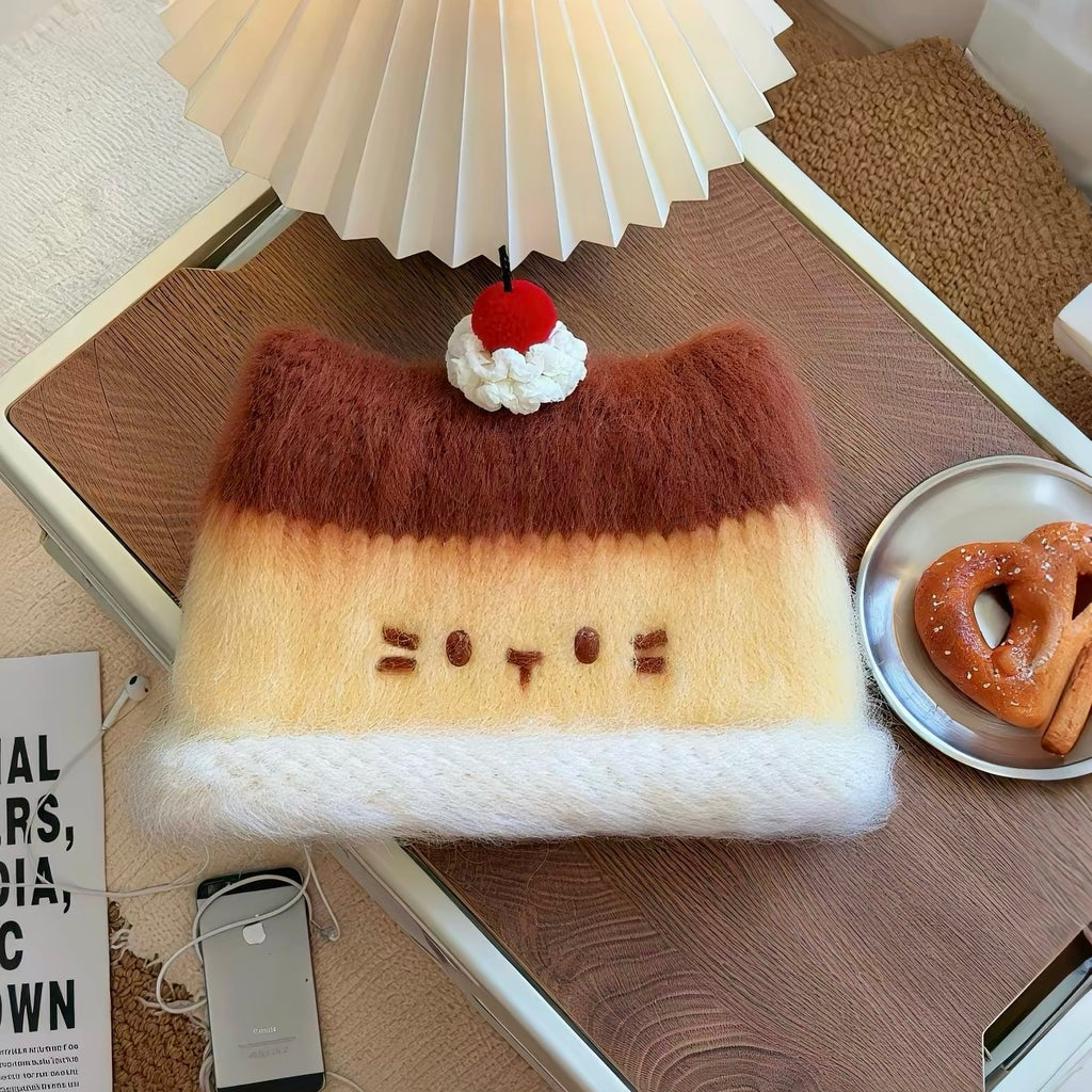 Pudding Cat Ear Knitted Beanie Hat