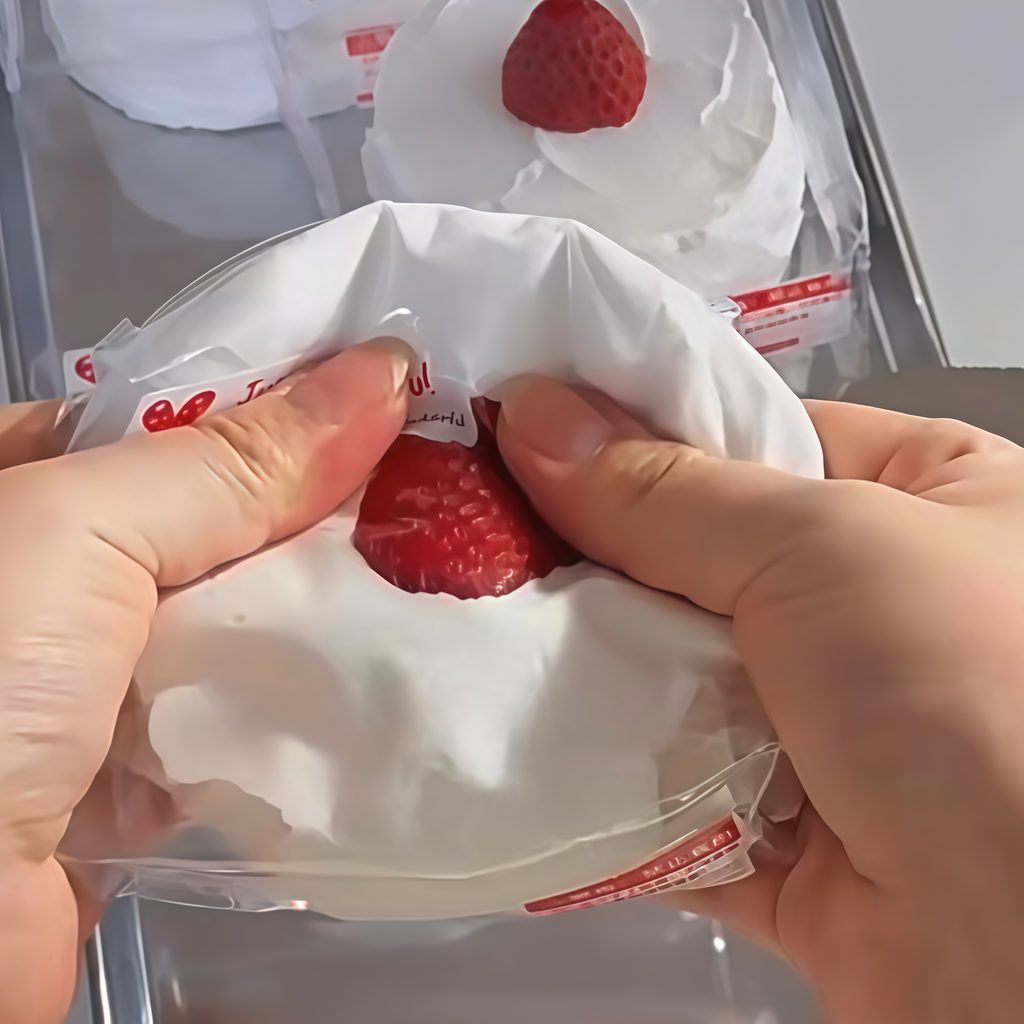 Strawberry Fresh Cream Cake • Taba Bag Squishy