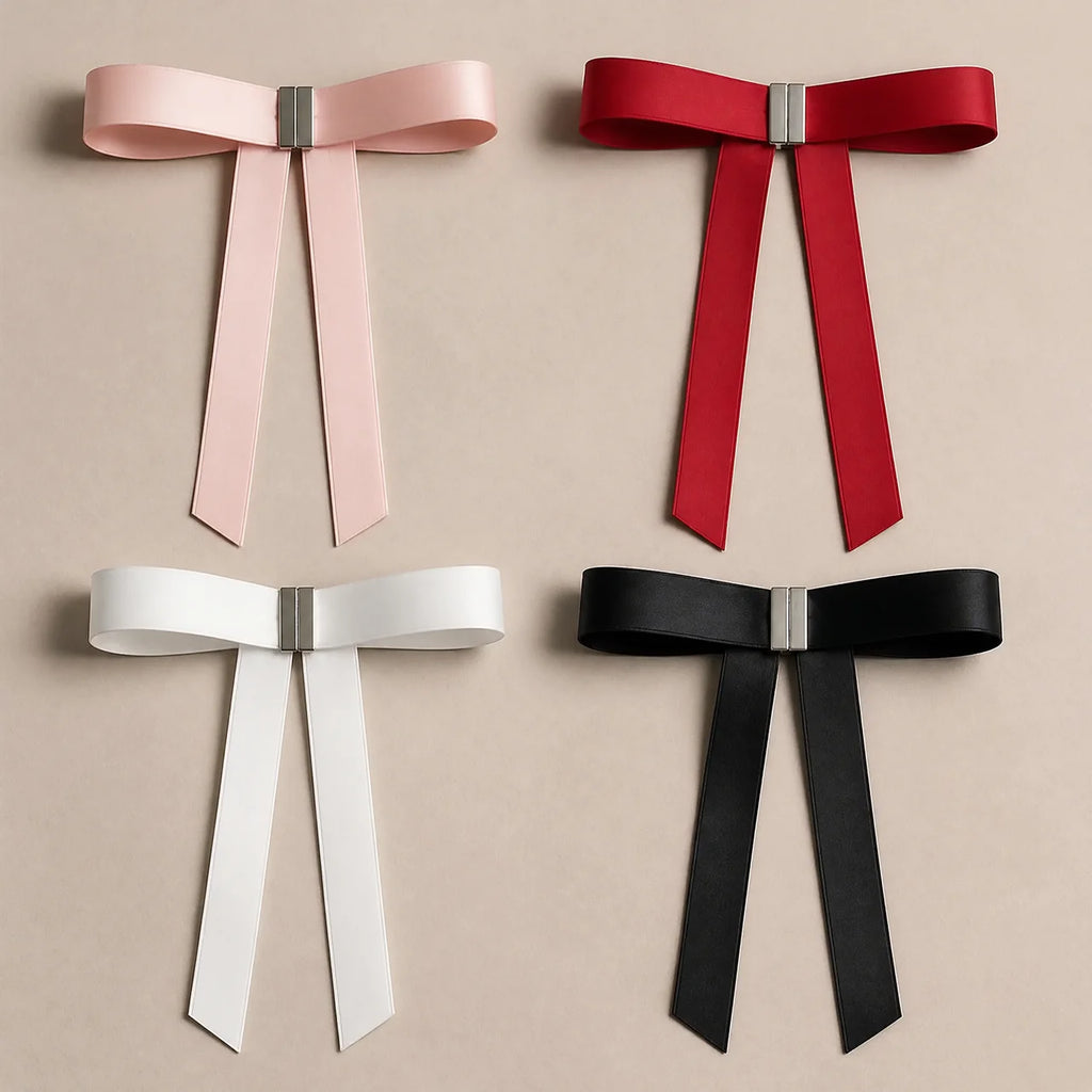 Magnetic Satin Bow Hair Clips