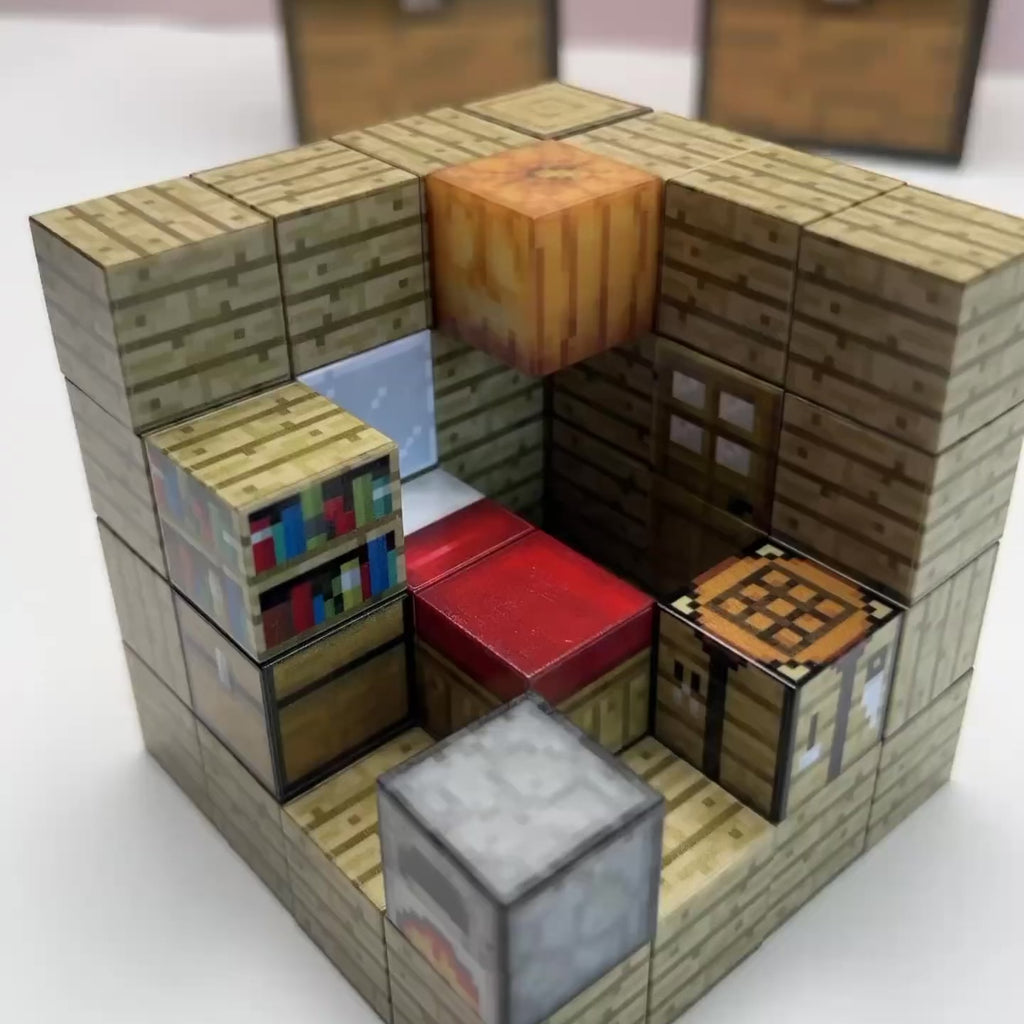 Minecraft Magnet Blocks DIY Diorama Kit